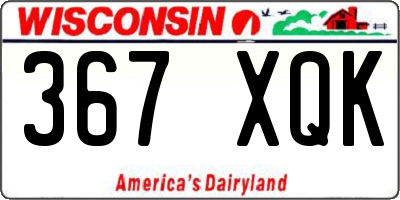 WI license plate 367XQK