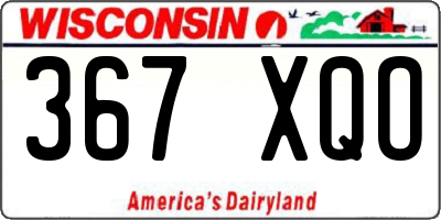 WI license plate 367XQO