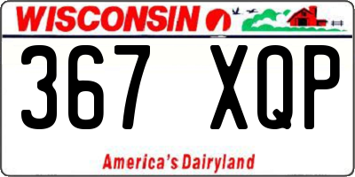 WI license plate 367XQP