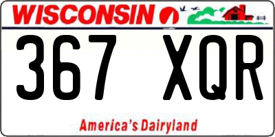 WI license plate 367XQR