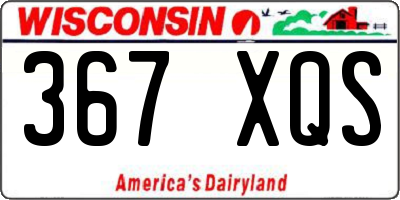 WI license plate 367XQS