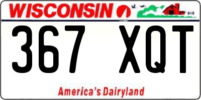 WI license plate 367XQT