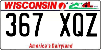 WI license plate 367XQZ