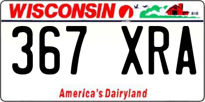 WI license plate 367XRA