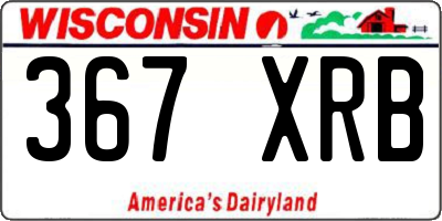 WI license plate 367XRB
