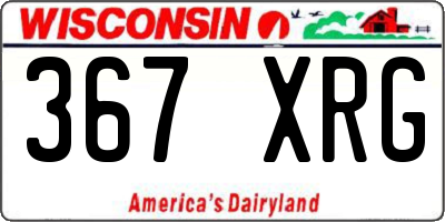 WI license plate 367XRG