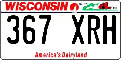 WI license plate 367XRH