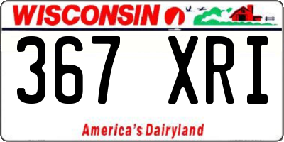 WI license plate 367XRI