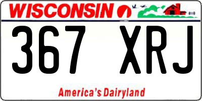 WI license plate 367XRJ