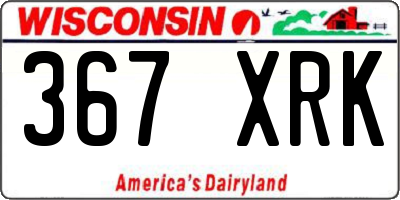 WI license plate 367XRK