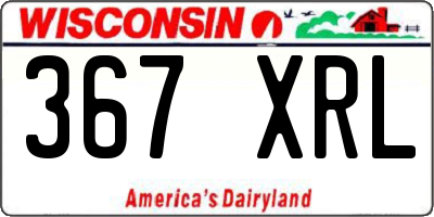 WI license plate 367XRL