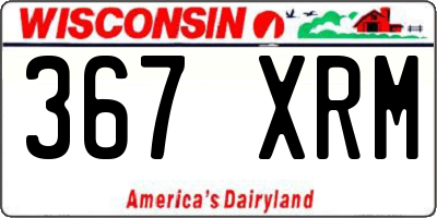 WI license plate 367XRM