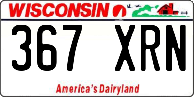 WI license plate 367XRN