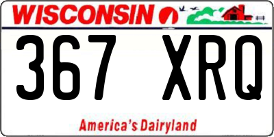 WI license plate 367XRQ