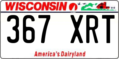 WI license plate 367XRT
