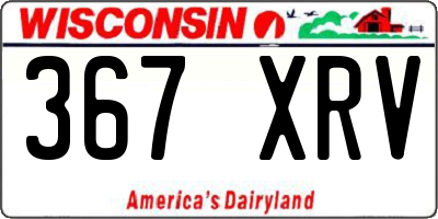 WI license plate 367XRV