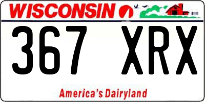 WI license plate 367XRX