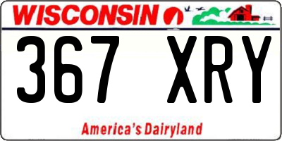 WI license plate 367XRY