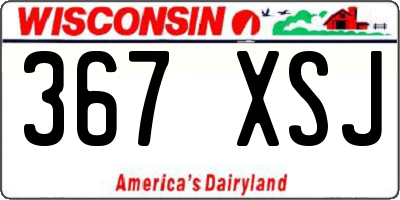 WI license plate 367XSJ