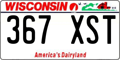 WI license plate 367XST