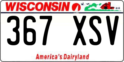 WI license plate 367XSV