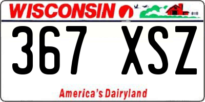 WI license plate 367XSZ