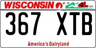 WI license plate 367XTB
