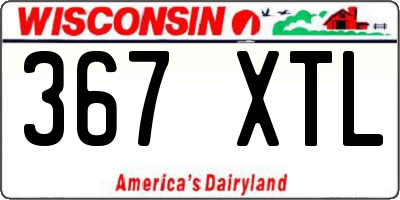 WI license plate 367XTL