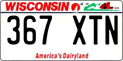 WI license plate 367XTN