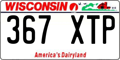 WI license plate 367XTP
