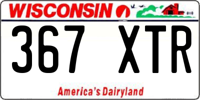 WI license plate 367XTR