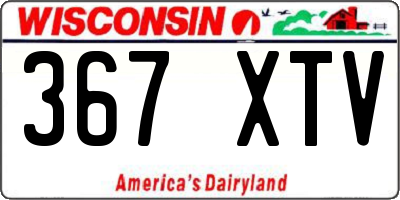 WI license plate 367XTV