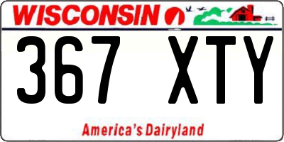 WI license plate 367XTY