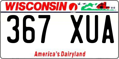 WI license plate 367XUA