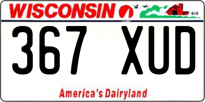 WI license plate 367XUD