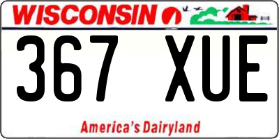 WI license plate 367XUE