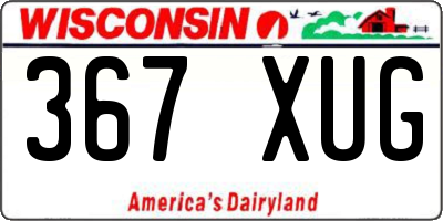 WI license plate 367XUG