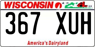 WI license plate 367XUH
