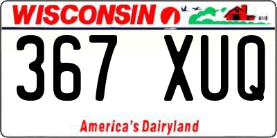 WI license plate 367XUQ
