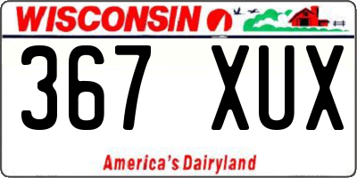 WI license plate 367XUX