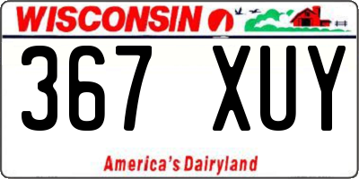 WI license plate 367XUY