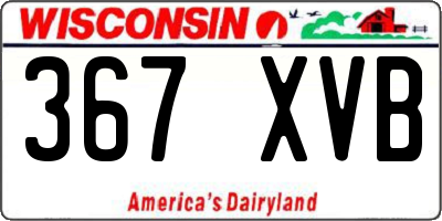 WI license plate 367XVB