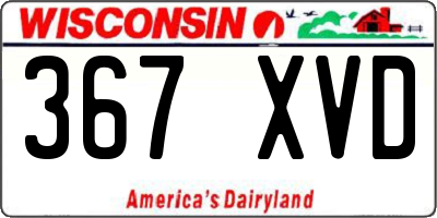 WI license plate 367XVD