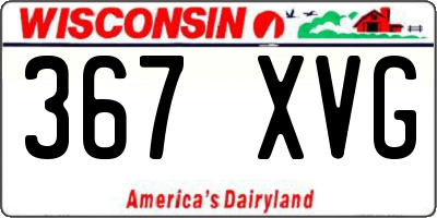WI license plate 367XVG