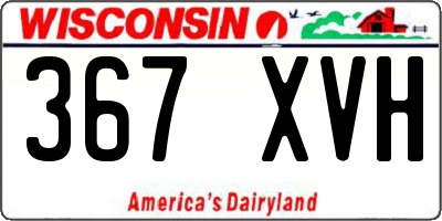 WI license plate 367XVH