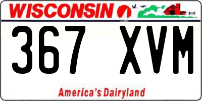 WI license plate 367XVM