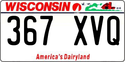 WI license plate 367XVQ