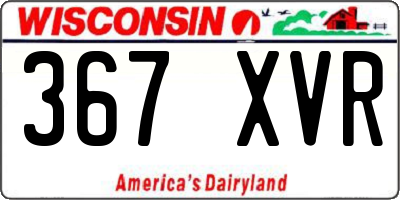 WI license plate 367XVR