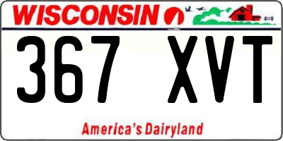 WI license plate 367XVT