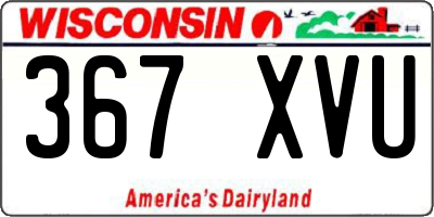 WI license plate 367XVU